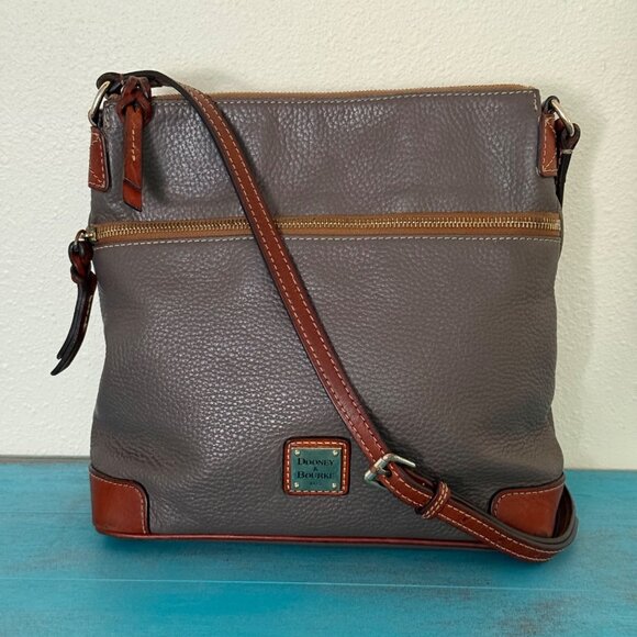 Dooney & Bourke Crossbody Pebbled Leather in Taupe - Picture 1 of 10